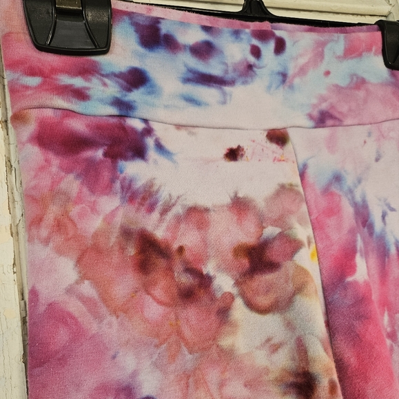 One of a kind handmade tie dye cotton bike shorts - Picture 2 of 4